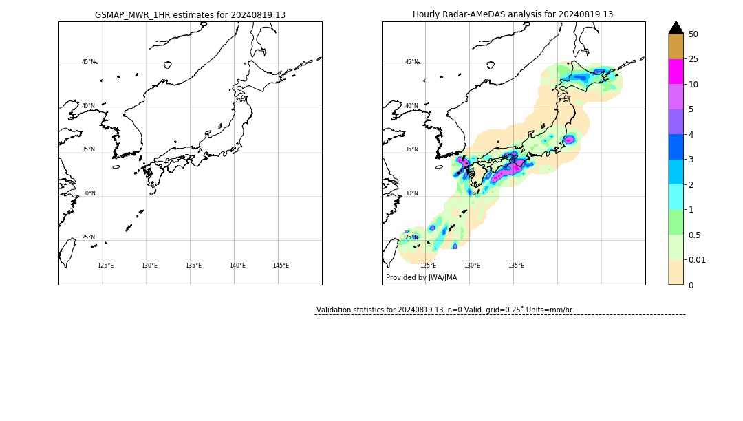 GSMaP MWR validation image. 2024/08/19 13