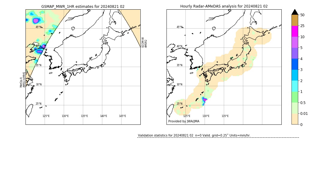 GSMaP MWR validation image. 2024/08/21 02