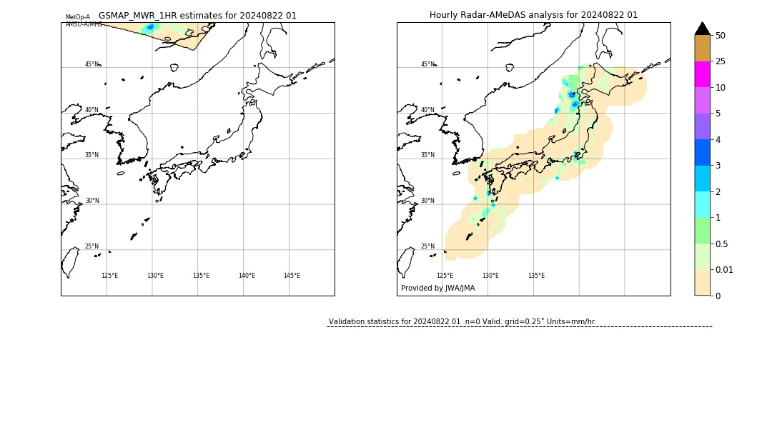 GSMaP MWR validation image. 2024/08/22 01