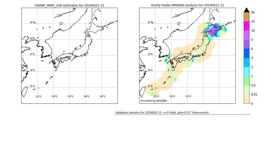 GSMaP MWR validation image. 2024/08/22 15