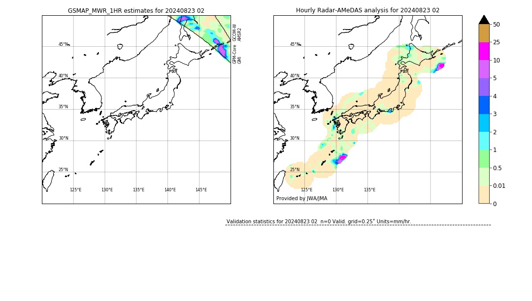 GSMaP MWR validation image. 2024/08/23 02
