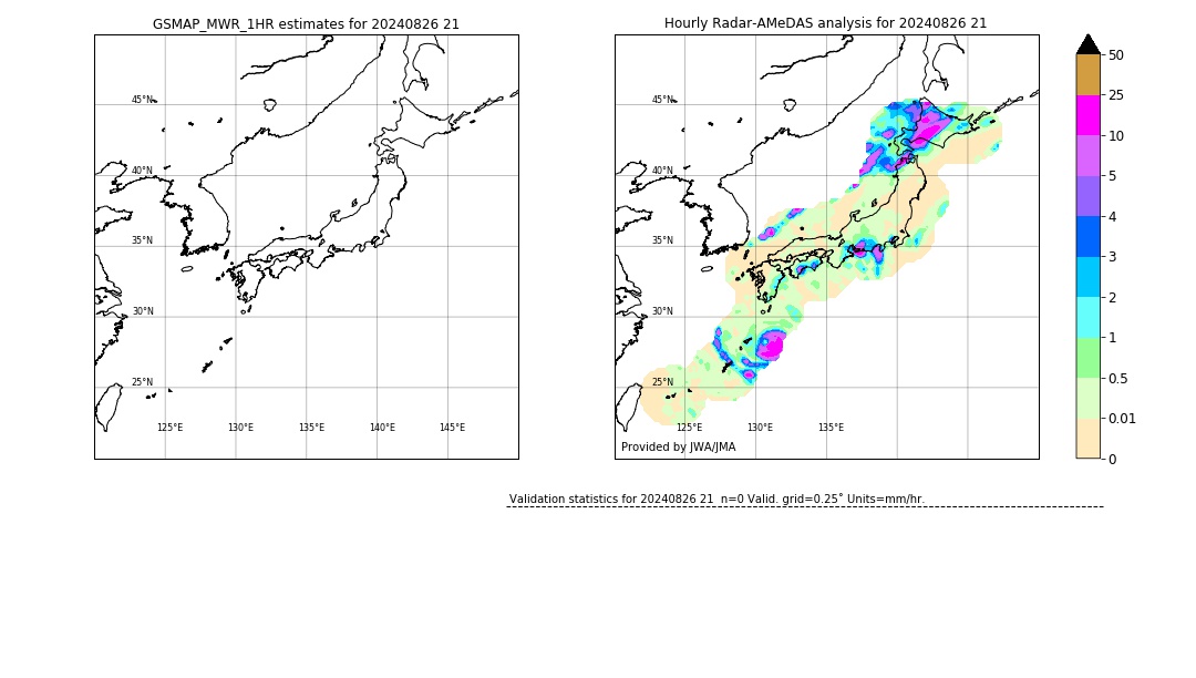 GSMaP MWR validation image. 2024/08/26 21