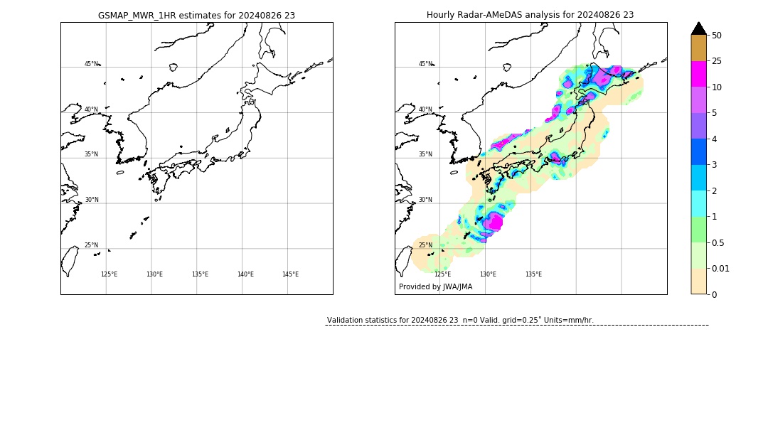 GSMaP MWR validation image. 2024/08/26 23