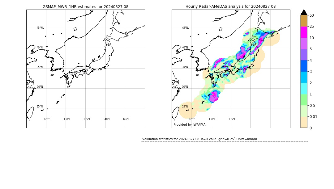 GSMaP MWR validation image. 2024/08/27 08