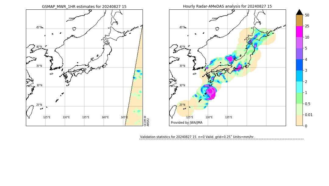 GSMaP MWR validation image. 2024/08/27 15