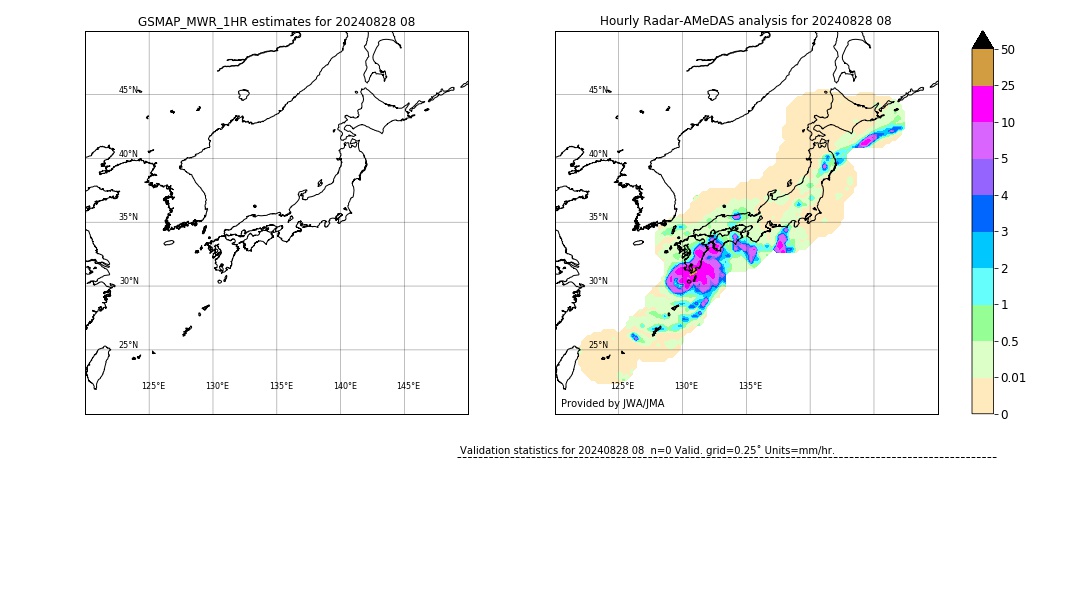 GSMaP MWR validation image. 2024/08/28 08