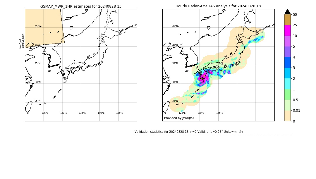 GSMaP MWR validation image. 2024/08/28 13