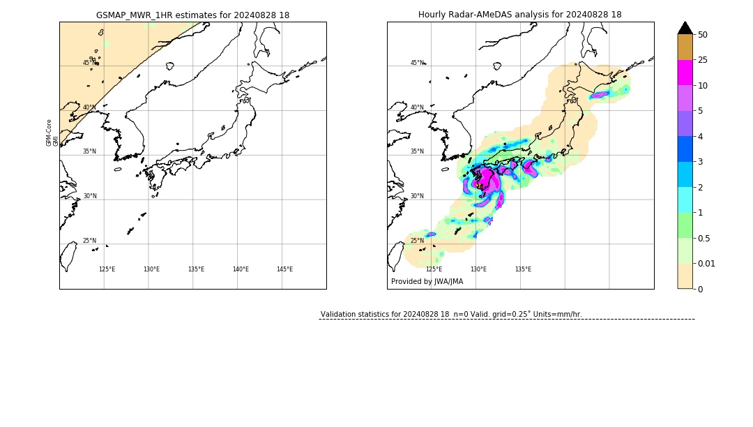 GSMaP MWR validation image. 2024/08/28 18