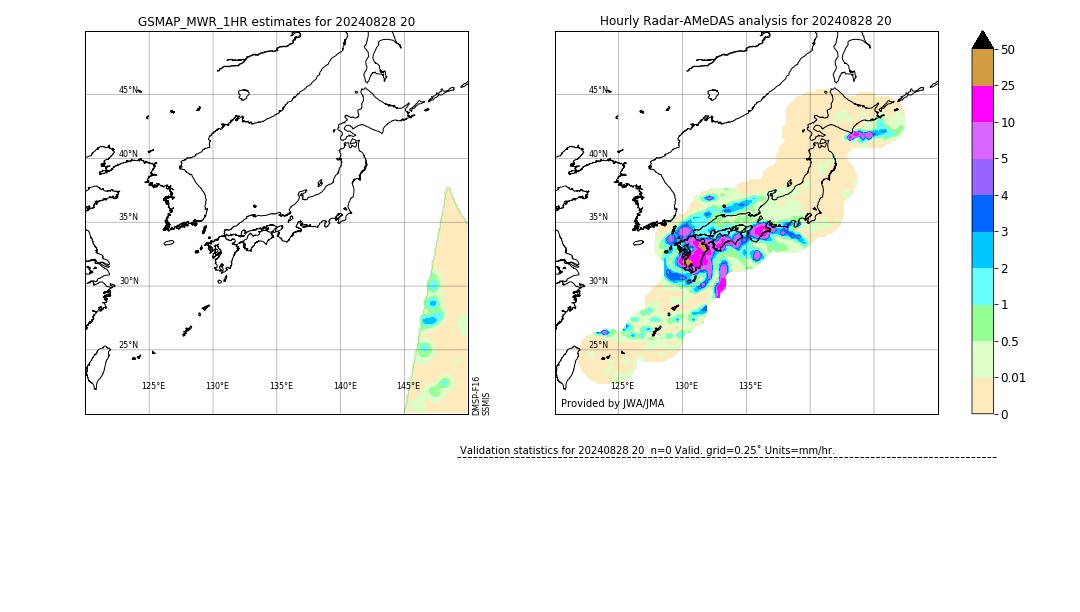 GSMaP MWR validation image. 2024/08/28 20