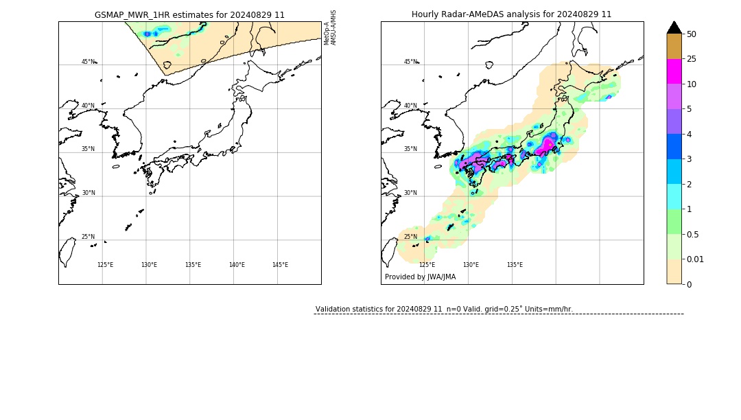 GSMaP MWR validation image. 2024/08/29 11