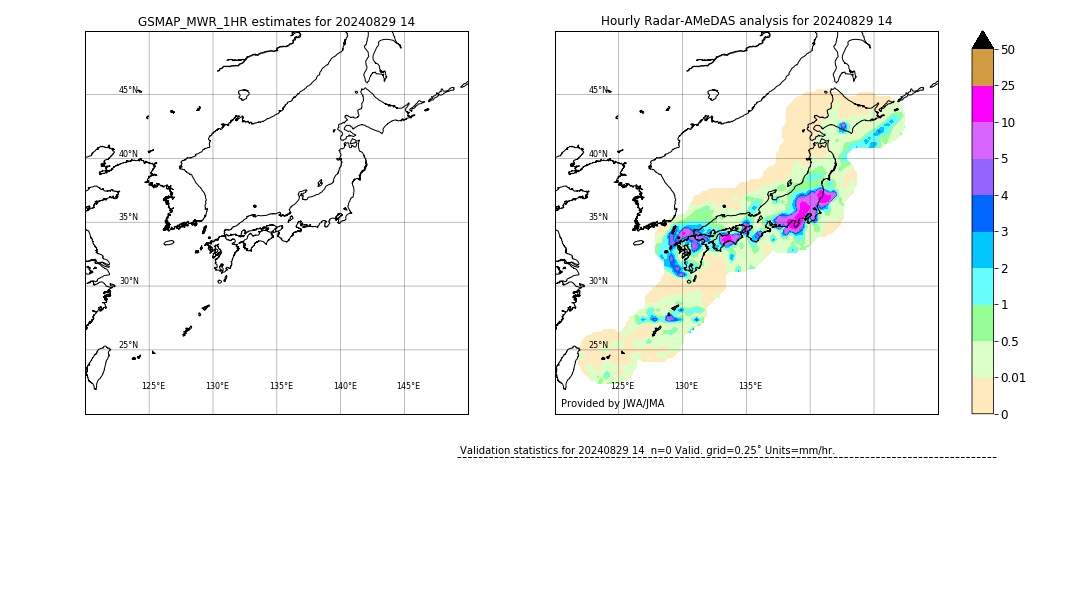 GSMaP MWR validation image. 2024/08/29 14