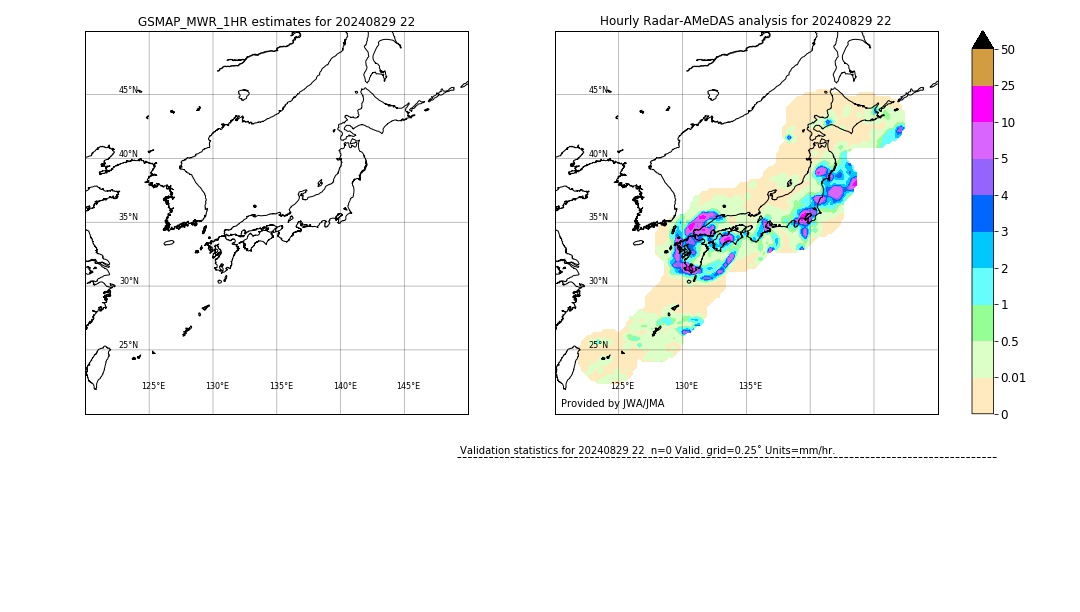 GSMaP MWR validation image. 2024/08/29 22