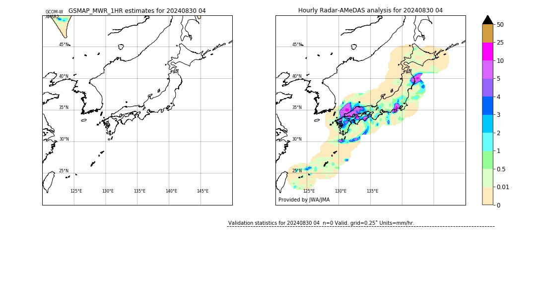 GSMaP MWR validation image. 2024/08/30 04