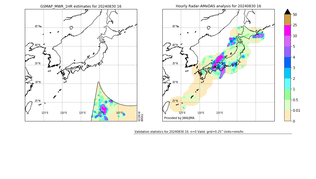 GSMaP MWR validation image. 2024/08/30 16