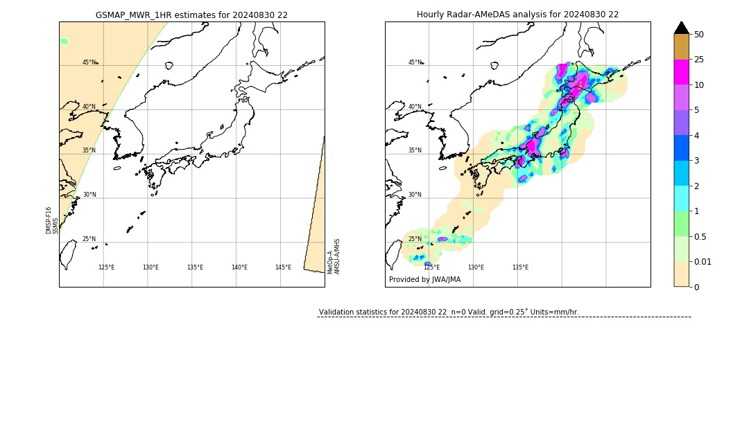 GSMaP MWR validation image. 2024/08/30 22