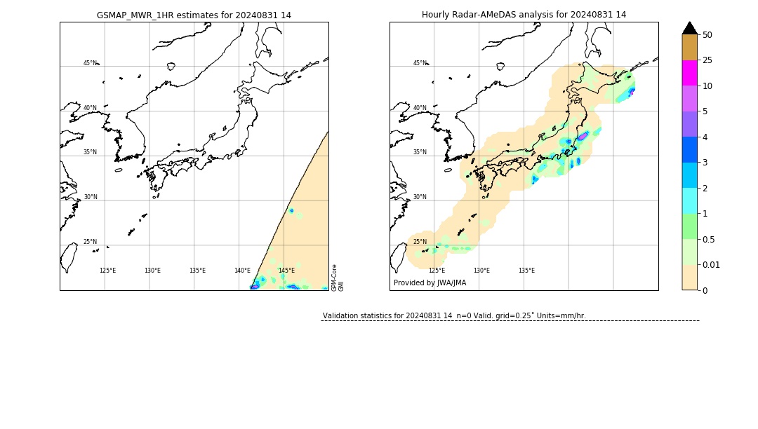 GSMaP MWR validation image. 2024/08/31 14