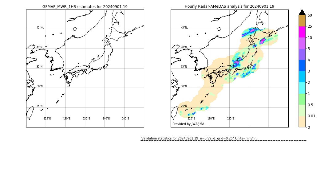 GSMaP MWR validation image. 2024/09/01 19