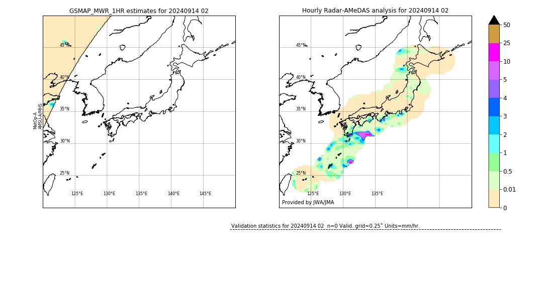 GSMaP MWR validation image. 2024/09/14 02