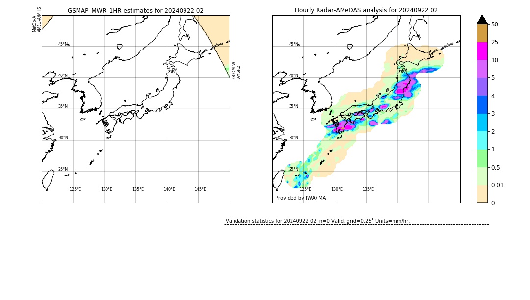 GSMaP MWR validation image. 2024/09/22 02