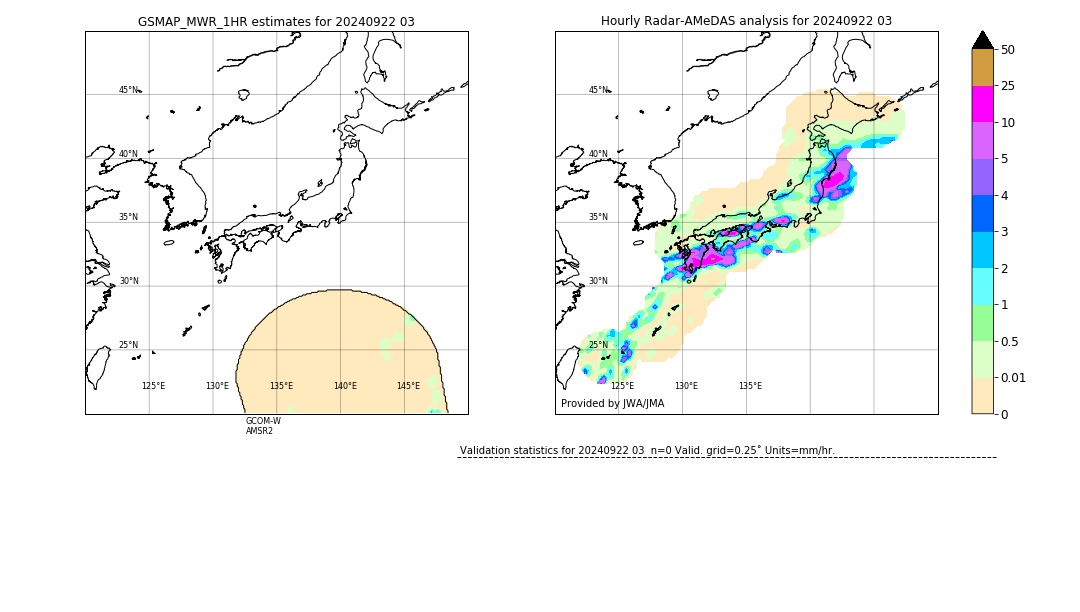 GSMaP MWR validation image. 2024/09/22 03