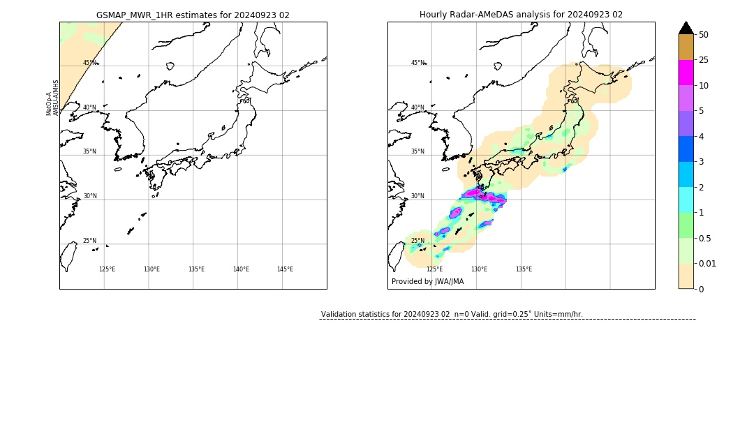 GSMaP MWR validation image. 2024/09/23 02