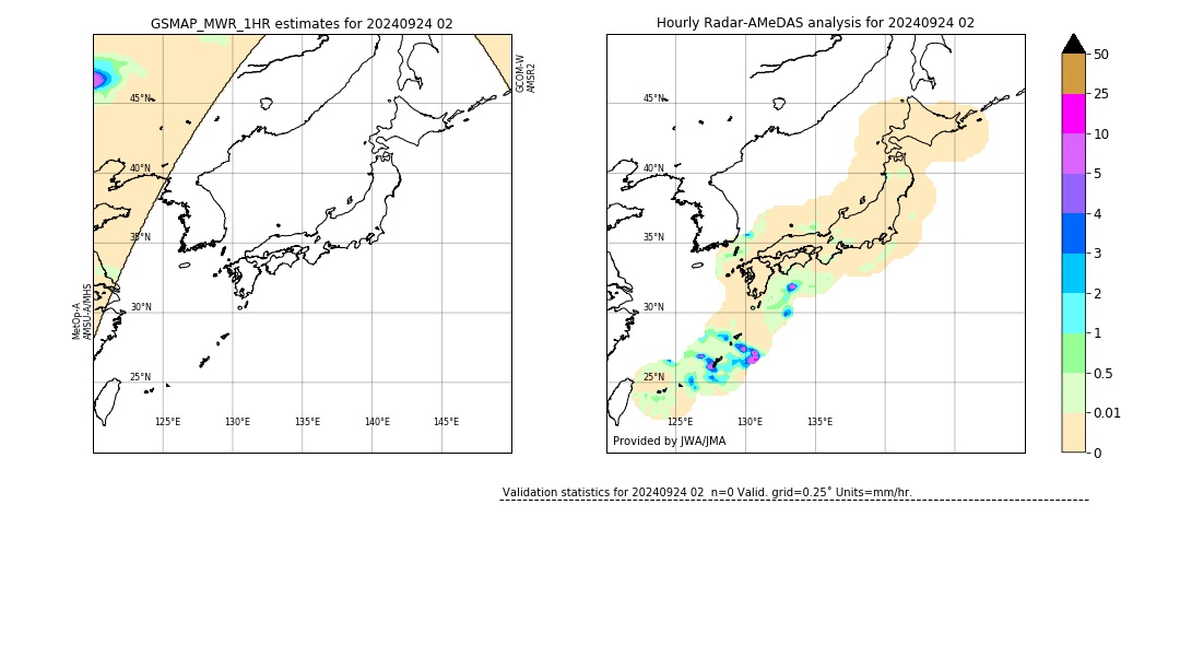 GSMaP MWR validation image. 2024/09/24 02