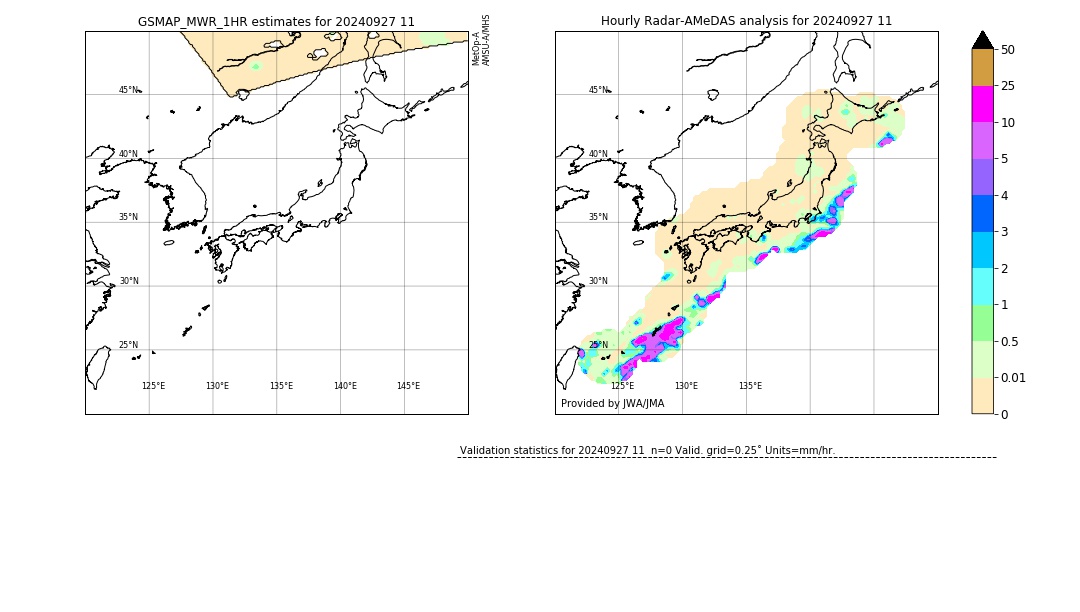 GSMaP MWR validation image. 2024/09/27 11