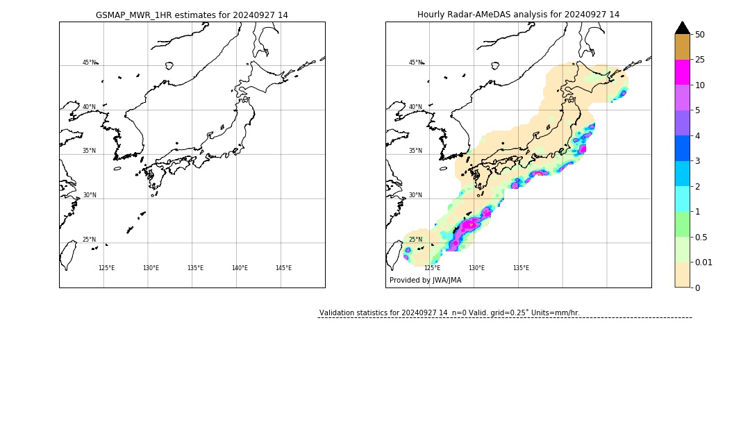 GSMaP MWR validation image. 2024/09/27 14