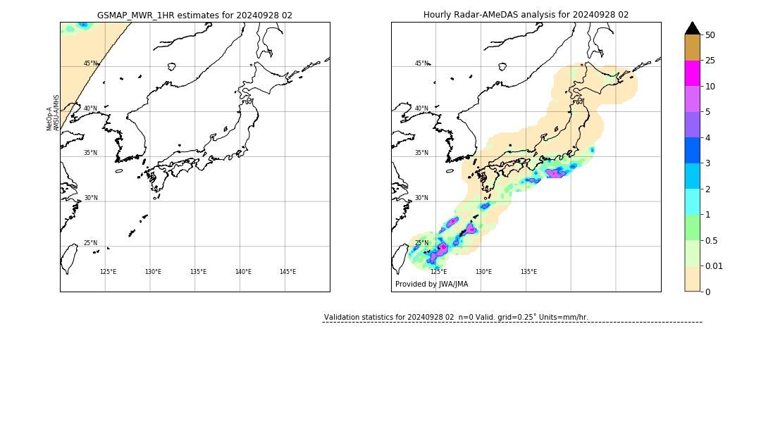 GSMaP MWR validation image. 2024/09/28 02