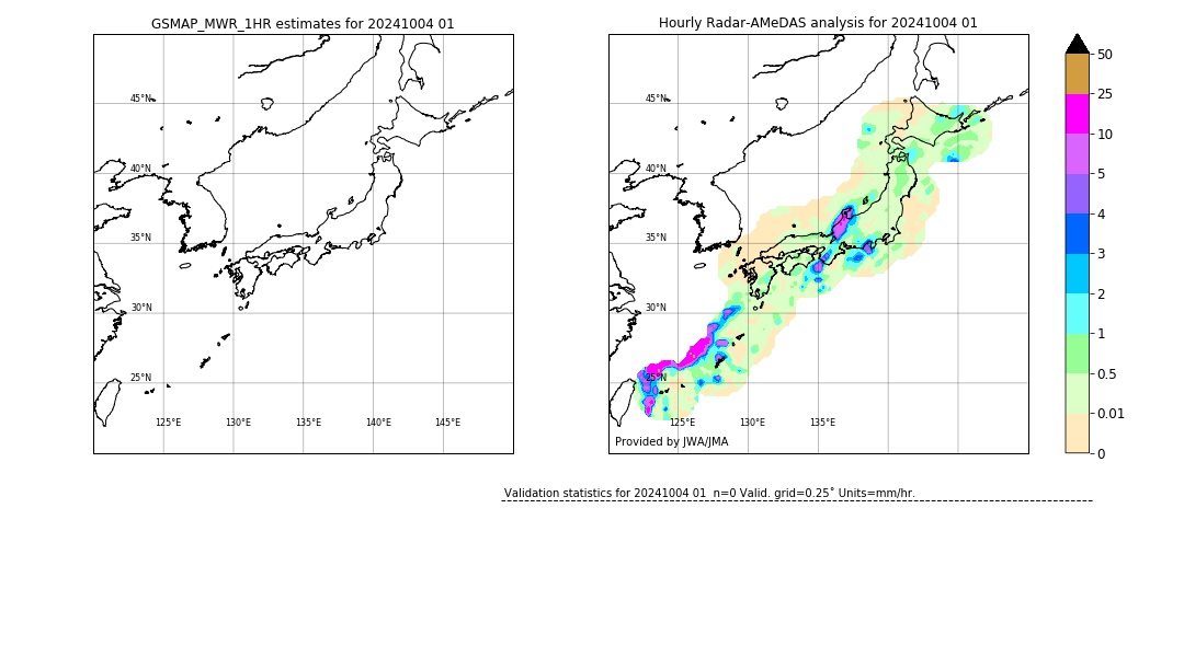 GSMaP MWR validation image. 2024/10/04 01