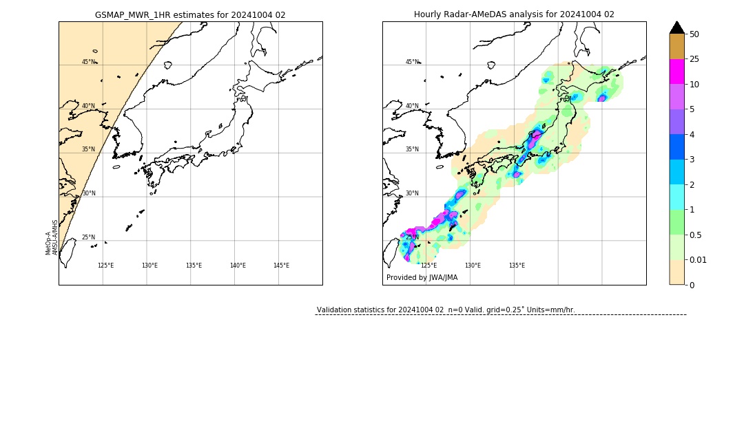 GSMaP MWR validation image. 2024/10/04 02