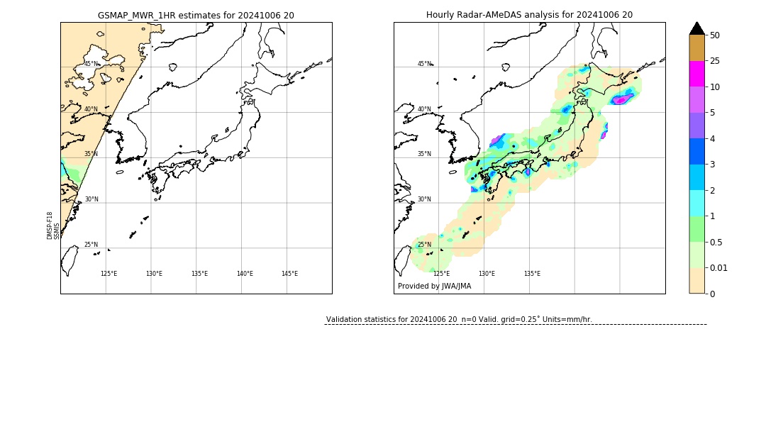 GSMaP MWR validation image. 2024/10/06 20