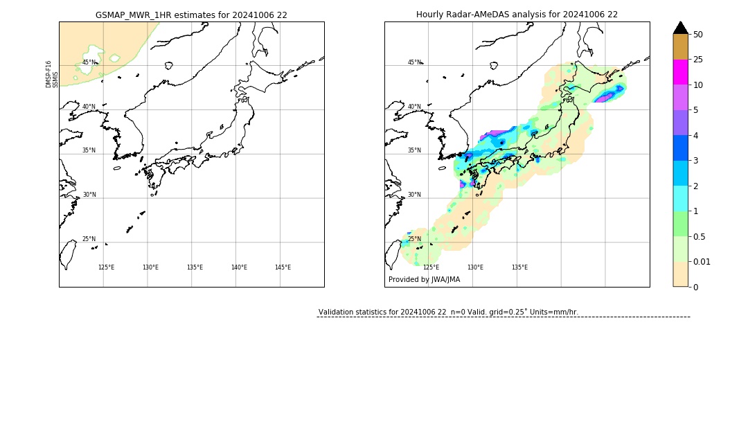 GSMaP MWR validation image. 2024/10/06 22