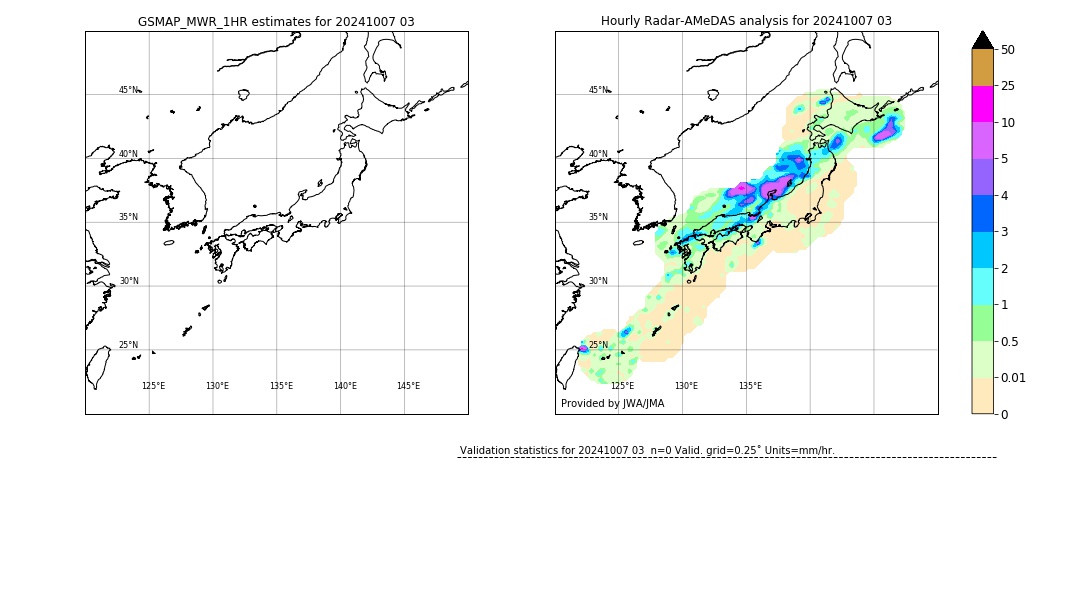 GSMaP MWR validation image. 2024/10/07 03