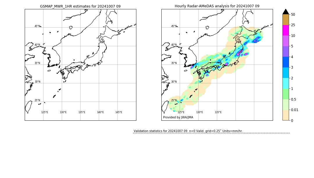 GSMaP MWR validation image. 2024/10/07 09