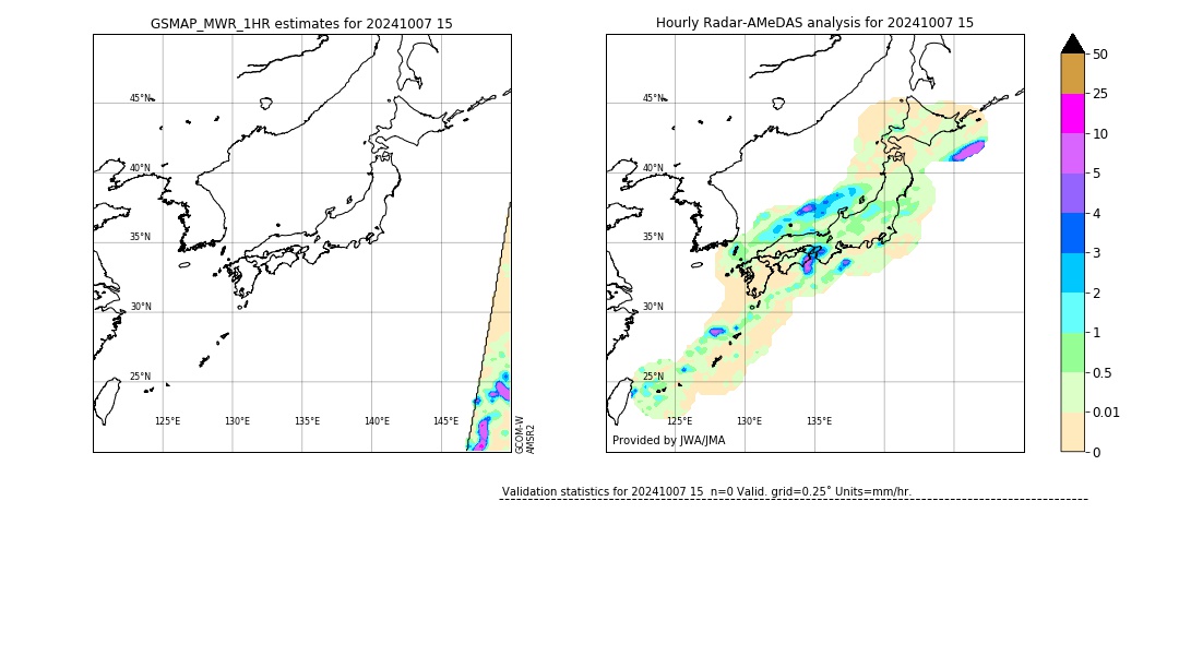 GSMaP MWR validation image. 2024/10/07 15