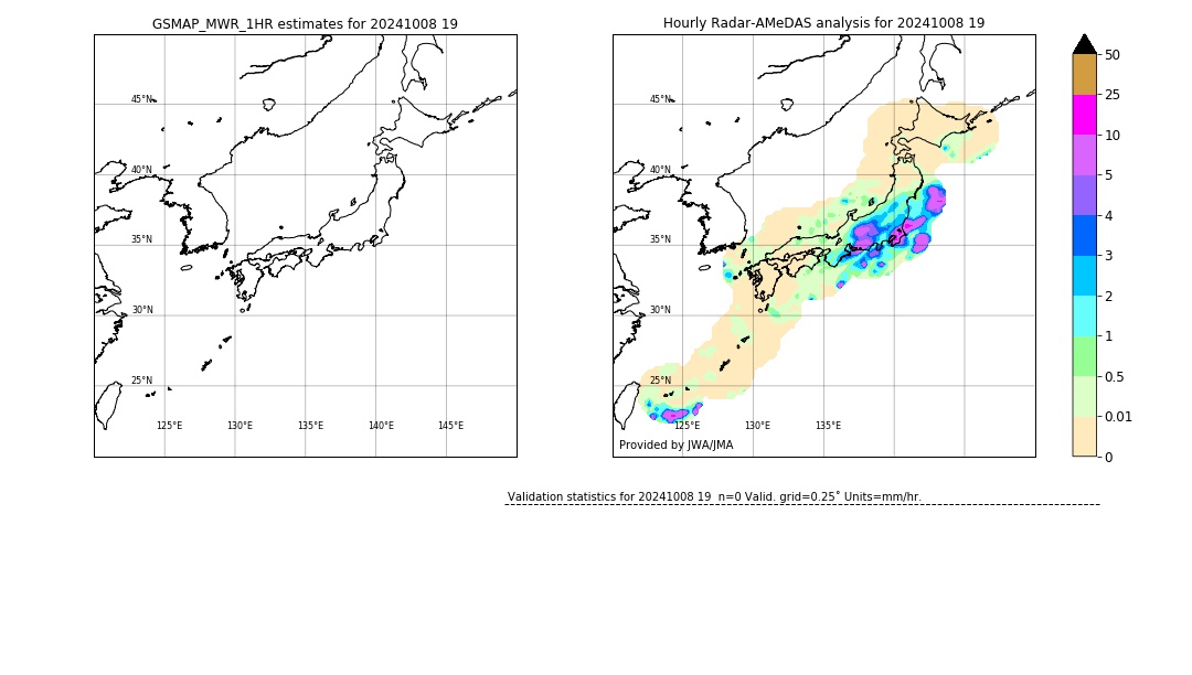 GSMaP MWR validation image. 2024/10/08 19