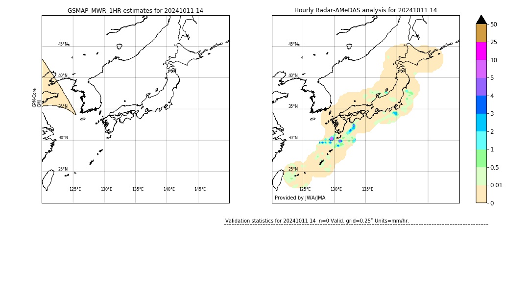 GSMaP MWR validation image. 2024/10/11 14