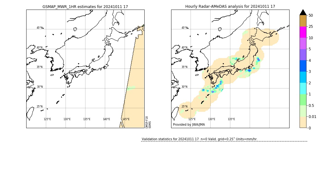 GSMaP MWR validation image. 2024/10/11 17