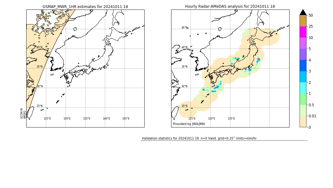 GSMaP MWR validation image. 2024/10/11 18