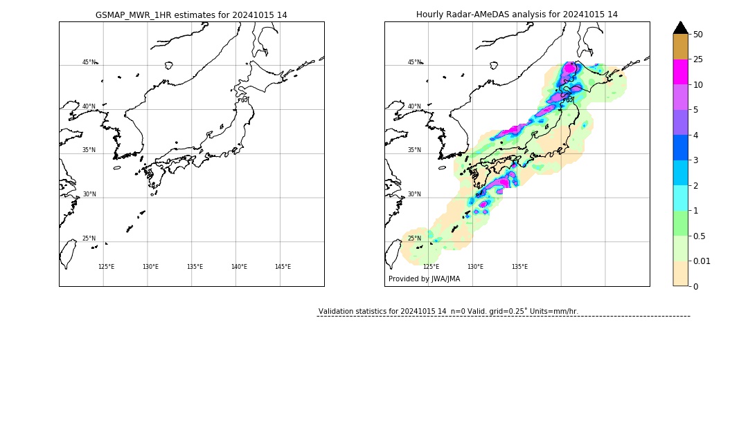 GSMaP MWR validation image. 2024/10/15 14