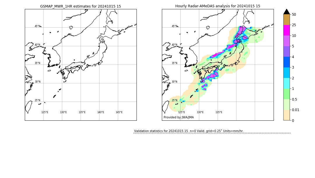 GSMaP MWR validation image. 2024/10/15 15