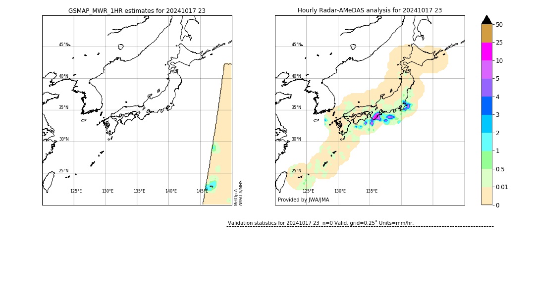 GSMaP MWR validation image. 2024/10/17 23