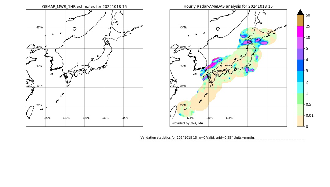 GSMaP MWR validation image. 2024/10/18 15