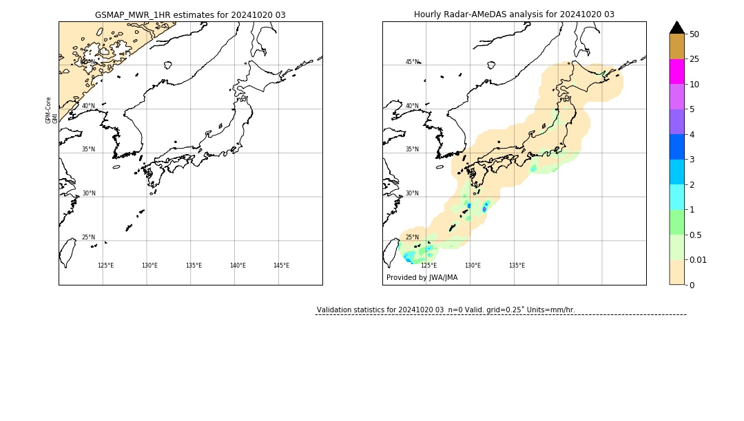 GSMaP MWR validation image. 2024/10/20 03