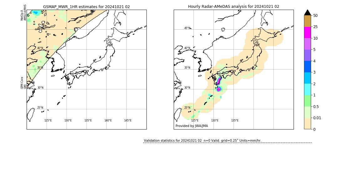 GSMaP MWR validation image. 2024/10/21 02