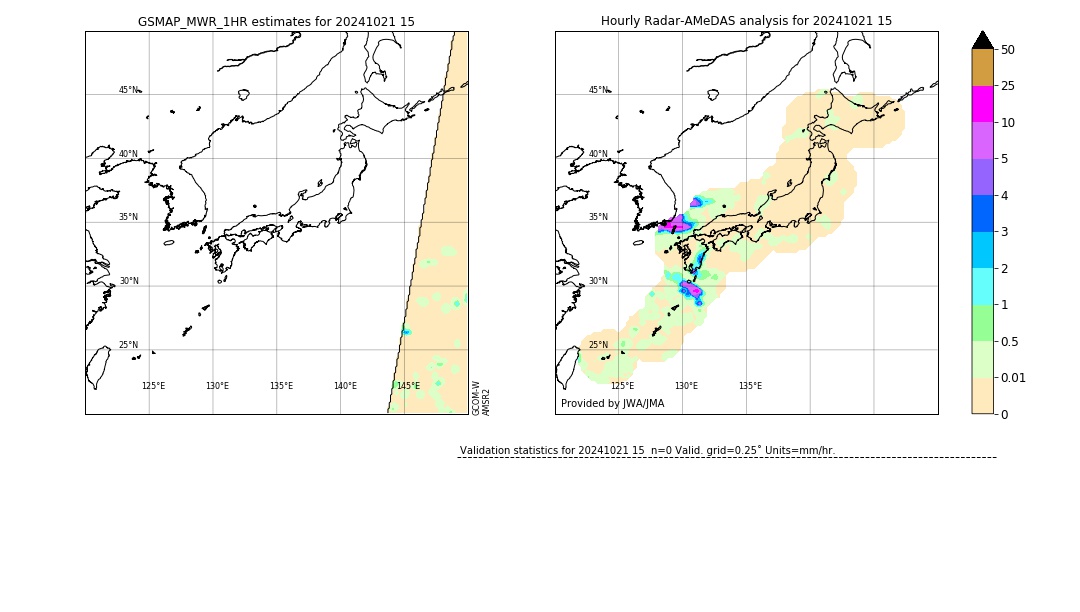 GSMaP MWR validation image. 2024/10/21 15