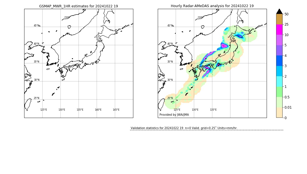 GSMaP MWR validation image. 2024/10/22 19