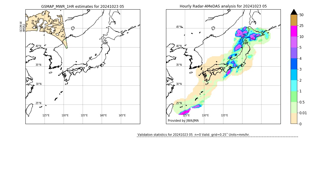 GSMaP MWR validation image. 2024/10/23 05