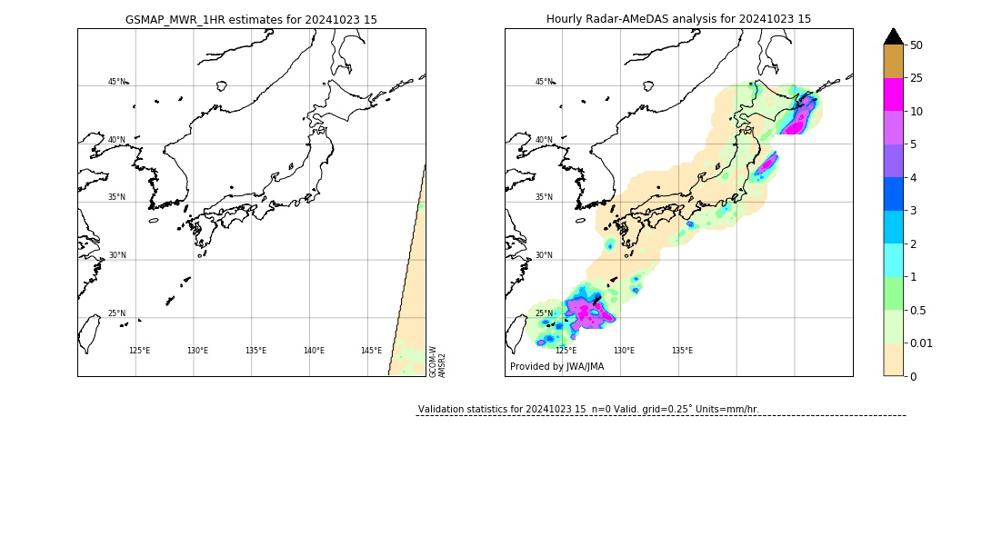 GSMaP MWR validation image. 2024/10/23 15